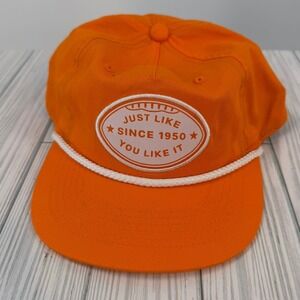 Whataburger Academy Outdoors Orange Snapback Rope Hat Just Like Since 1950 Patch